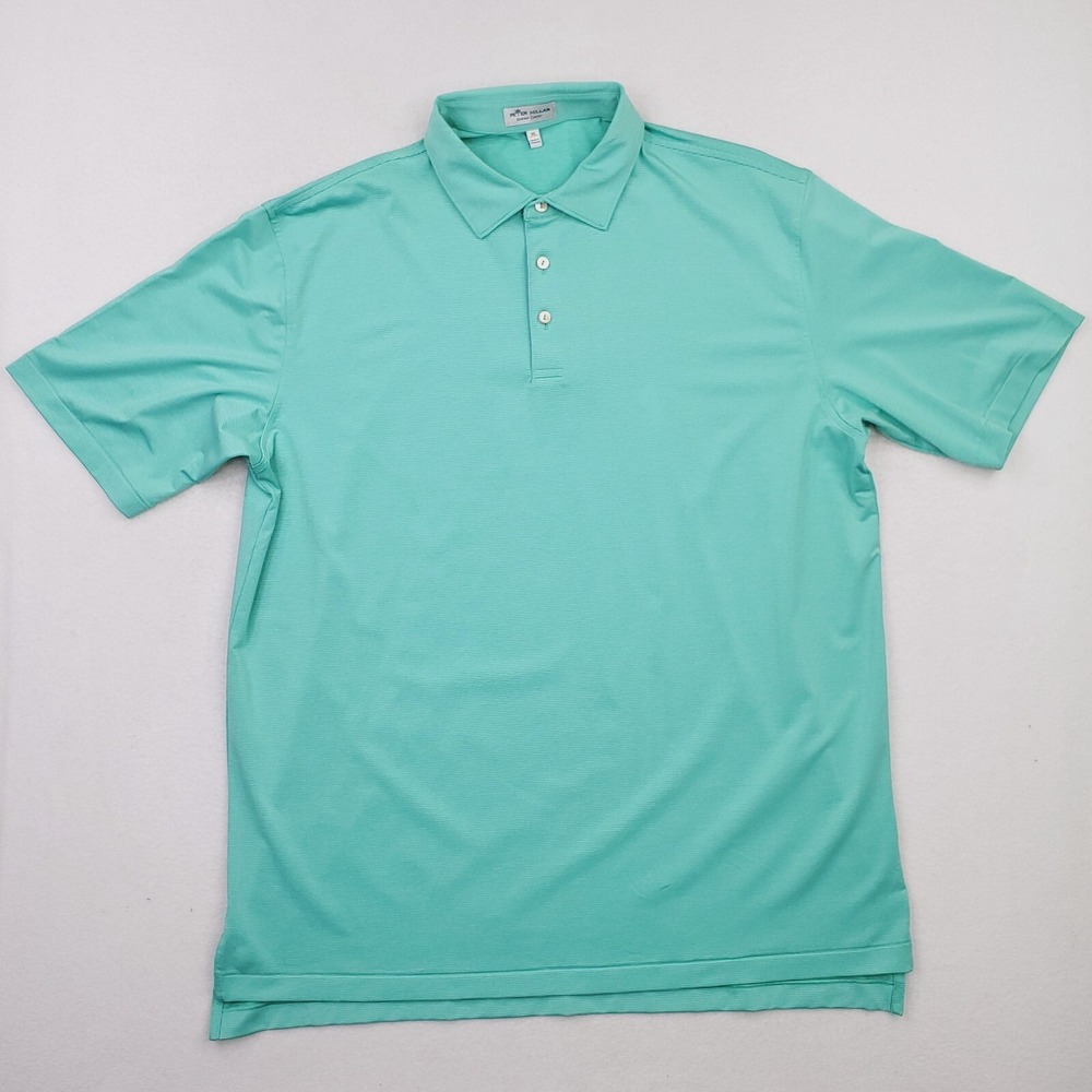 Peter Millar Shirt Mens Extra Large Green Summer Comfort Performance Golf Preppy